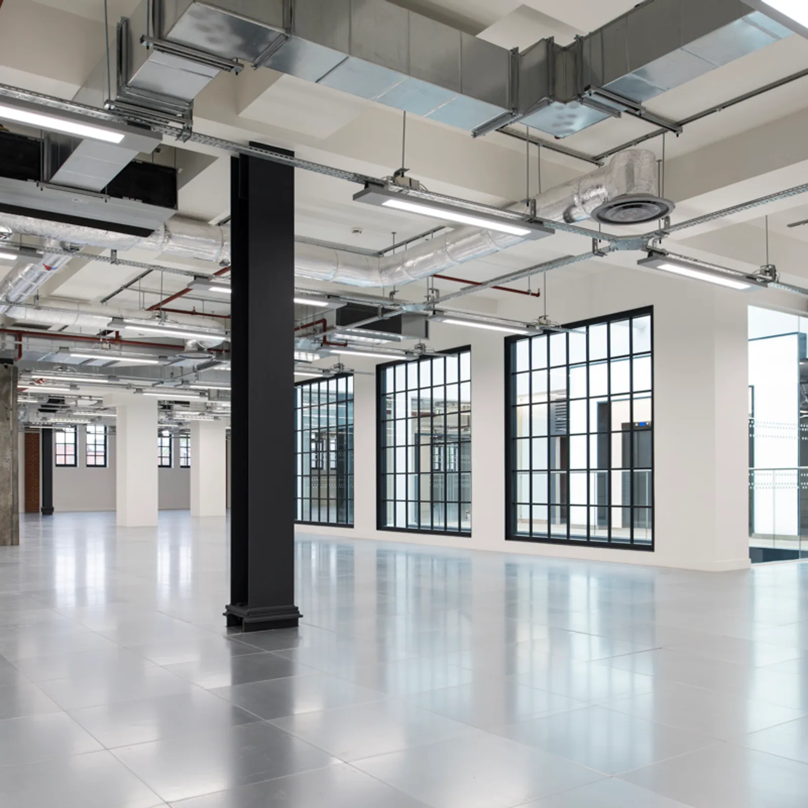 a shell and core office space