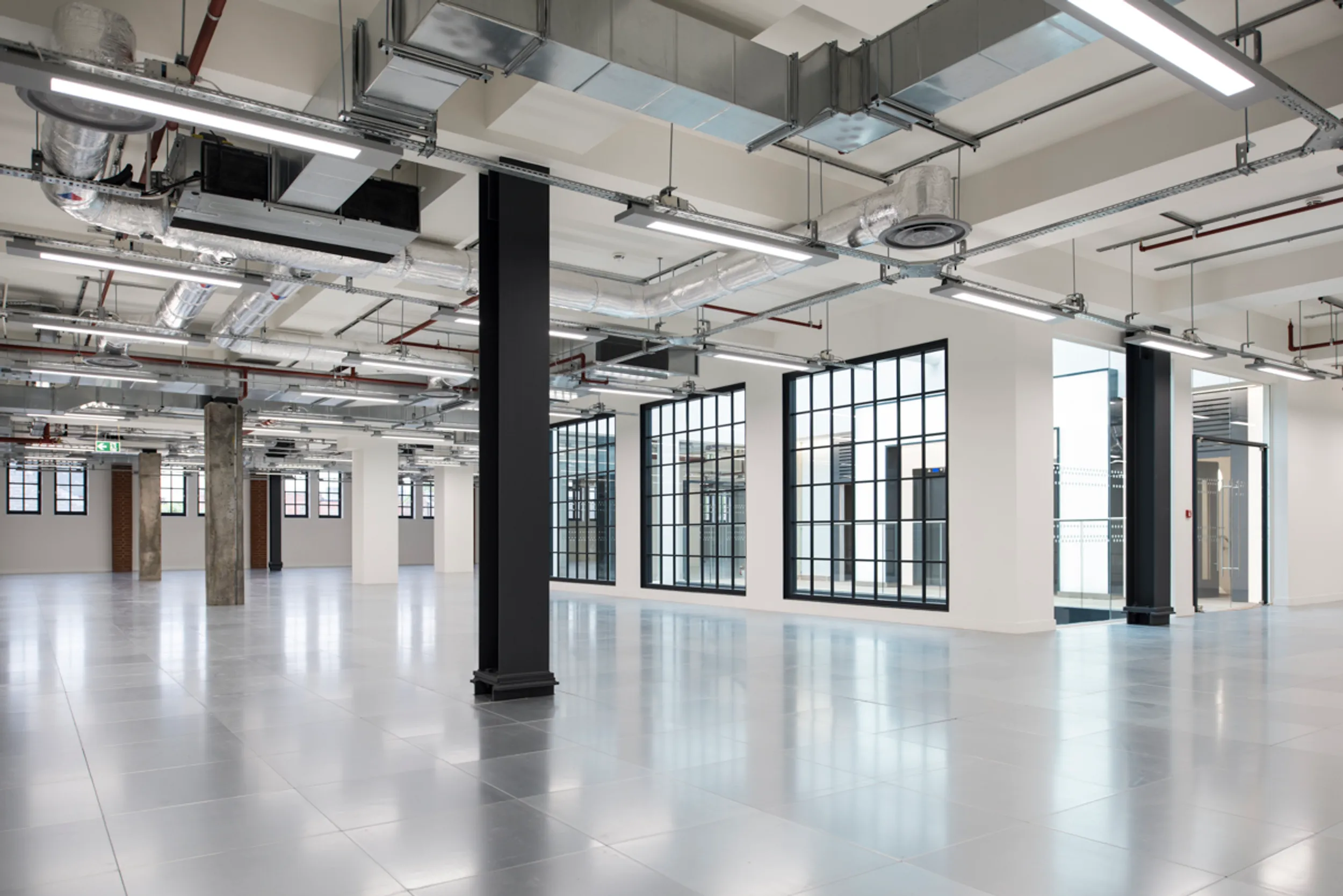 a shell and core office space