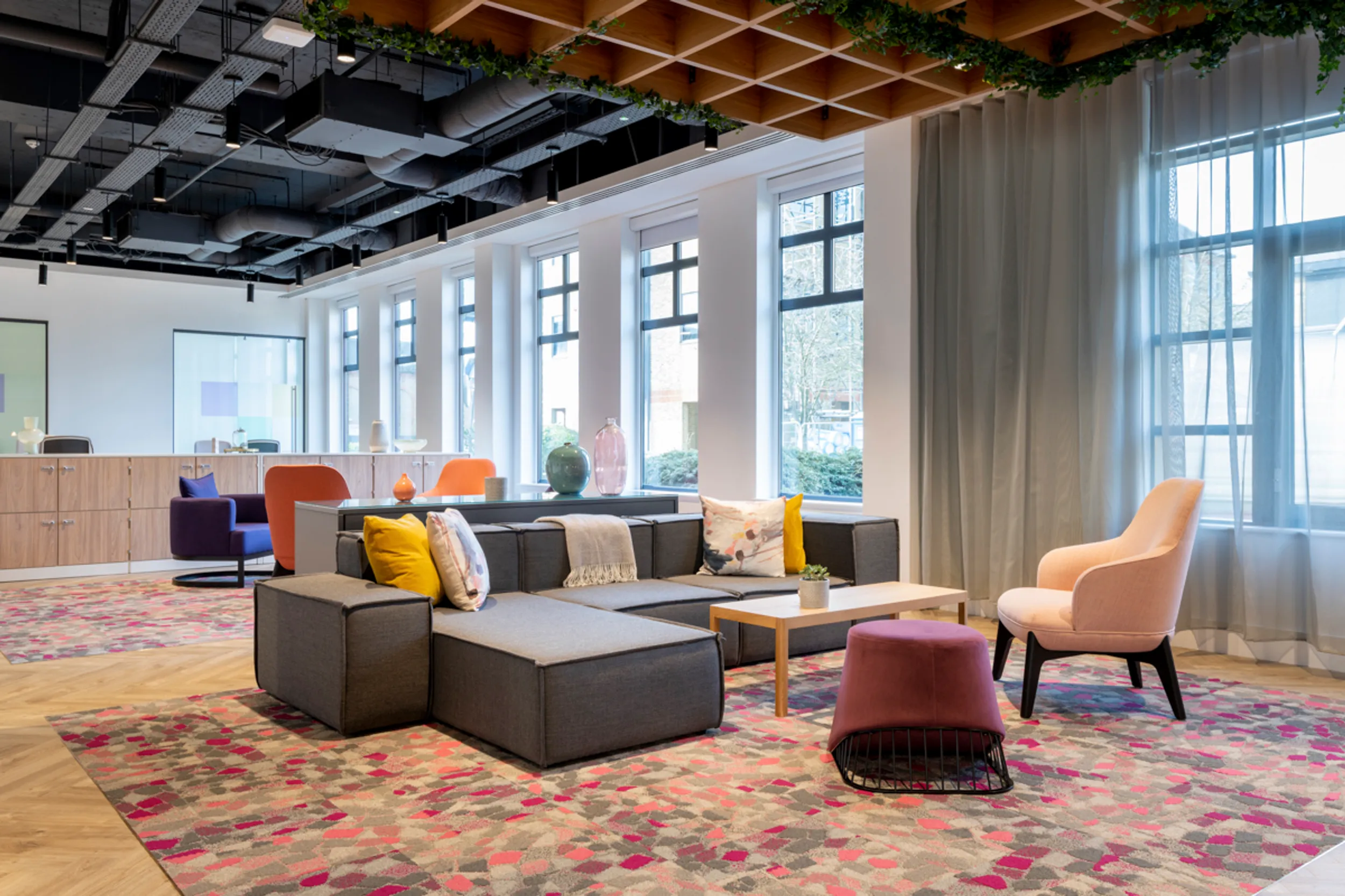 a finished commercial office construction project