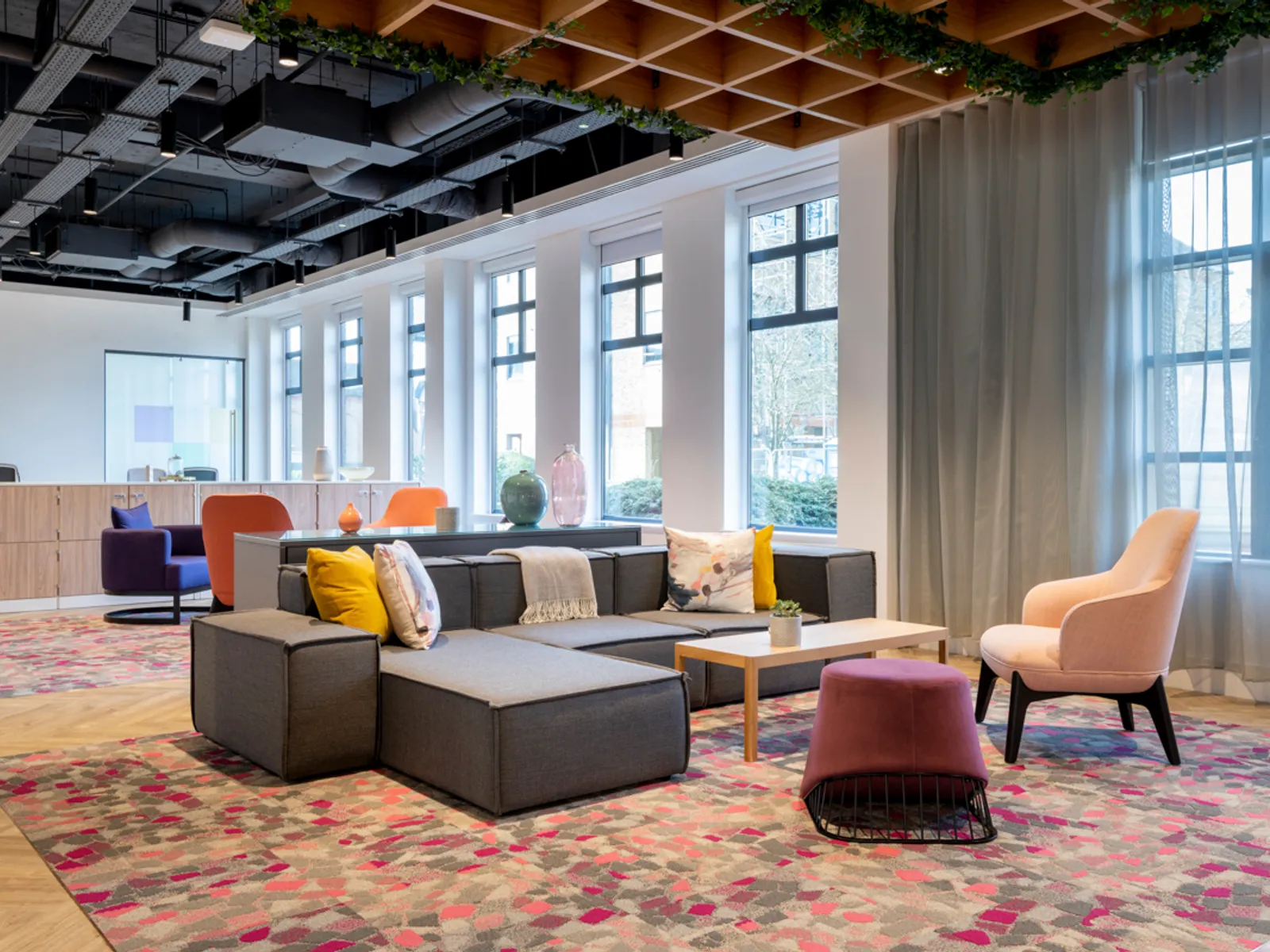 a finished commercial office construction project