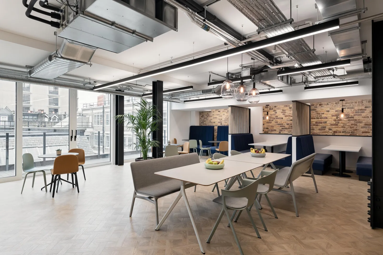 an open office space designed by area