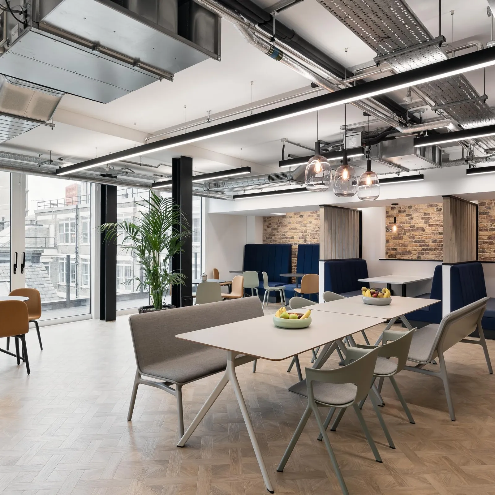 an open office space designed by area
