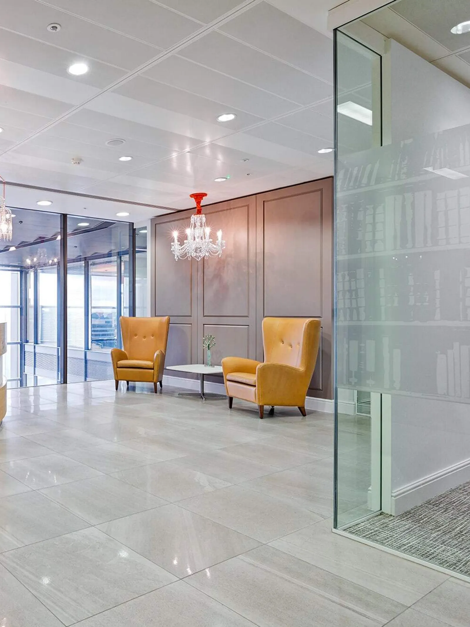 a cat b fit out reception area