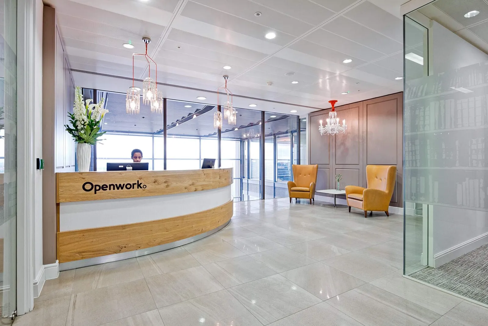 a cat b fit out reception area